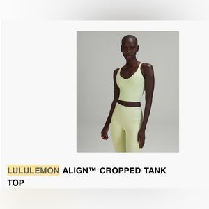 LULULEMON ALIGN™ CROPPED TANK TOP